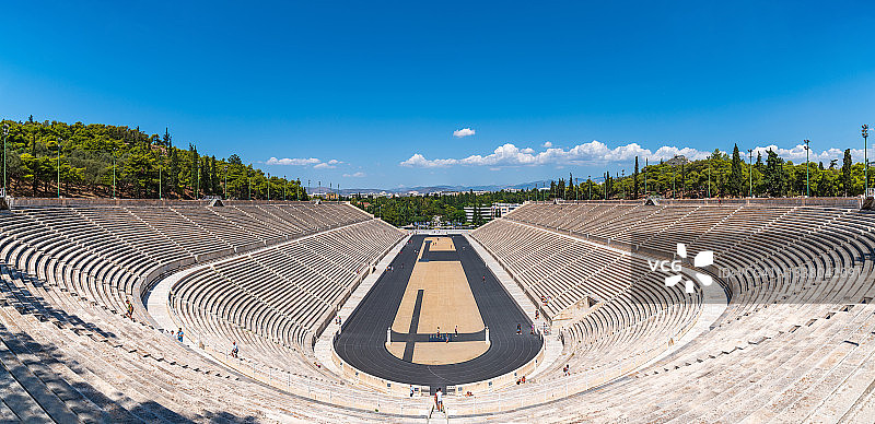 希腊雅典帕纳辛奈科体育场全景图片素材