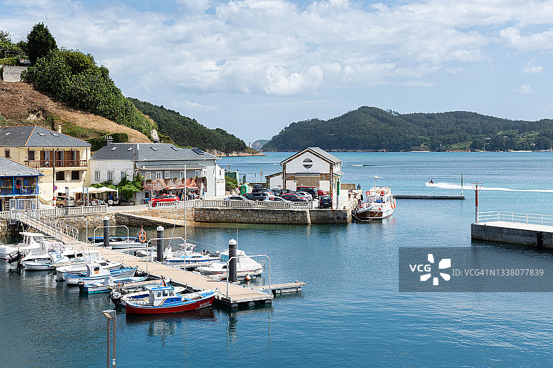 西班牙加利西亚奥巴奎罗渔村图片素材