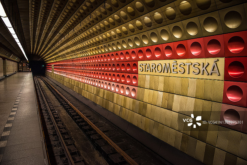 捷克共和国布拉格地铁图片素材