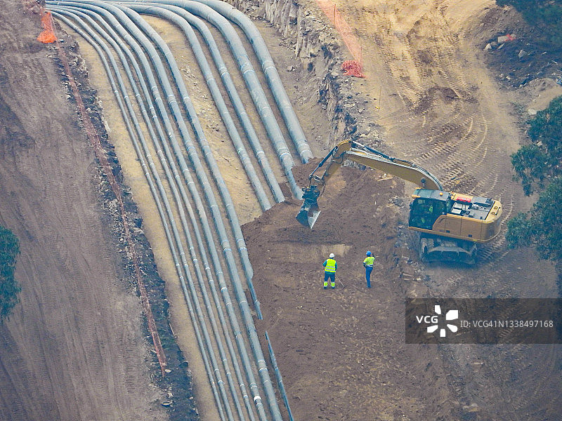 天然气管道建设图片素材