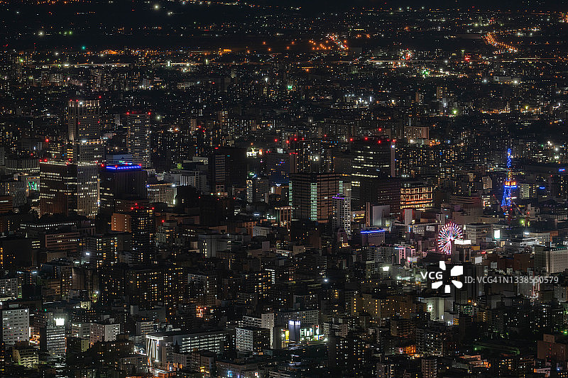 日本札幌城市夜景图片素材