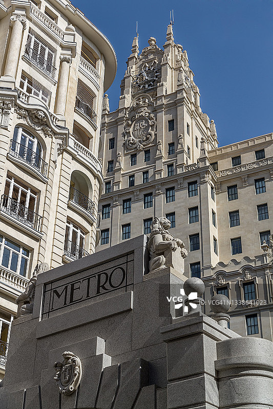 西班牙马德里格兰大道街景图片素材