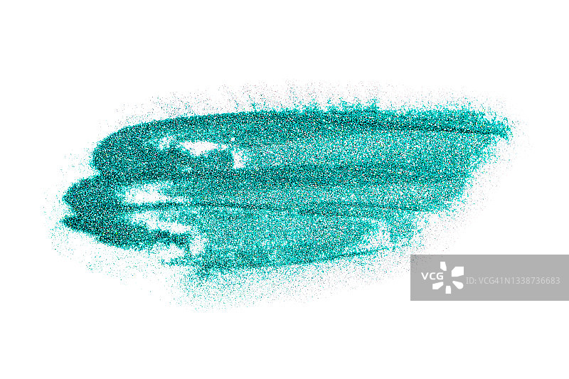 闪亮的碧绿色闪粉，美丽的蓝绿色纹理，化妆品，眼影图片素材