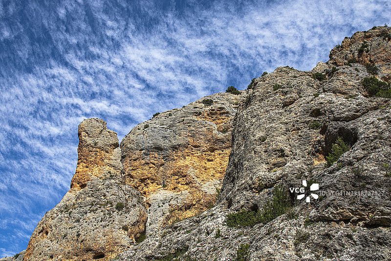 Hoz de la Hoz路线上的Moricacho de la Hoz，位于西班牙特鲁埃尔Albarracín的Calomarde图片素材