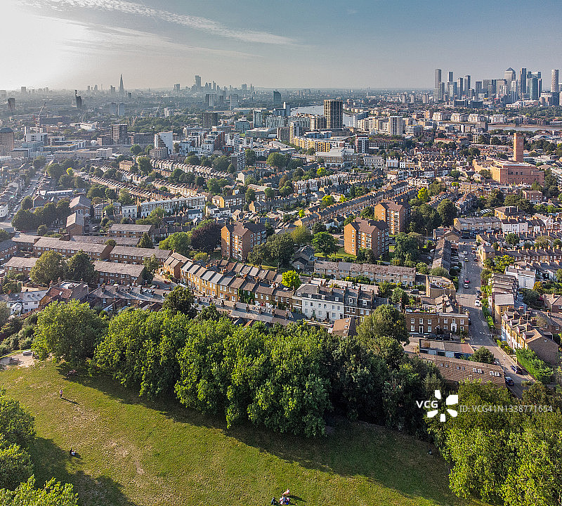 从格林威治角（伦敦）拍摄的俯视图图片素材
