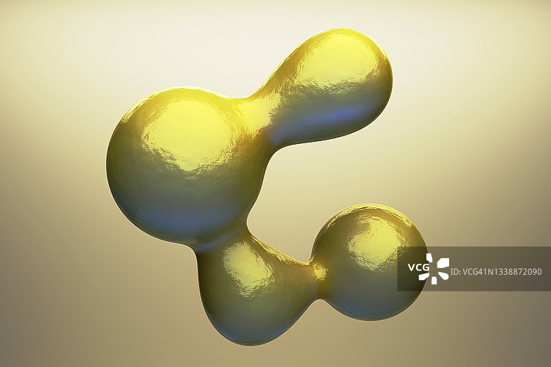 黄色细胞有丝分裂的3D渲染图片素材