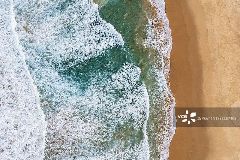 海沃德海滩边缘鸟瞰图片素材