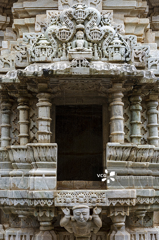 印度拉贾斯坦邦，拉纳克普，阿迪纳特神庙图片素材