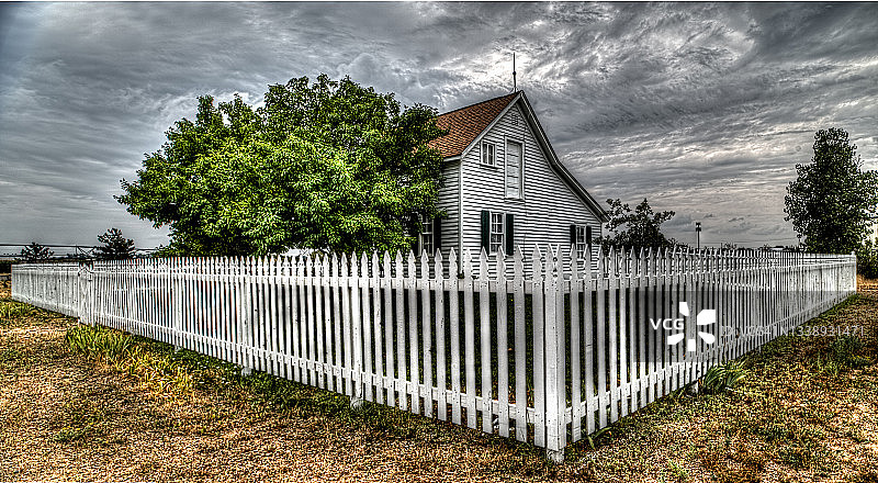 科罗拉多州卢普顿堡的农舍图片素材