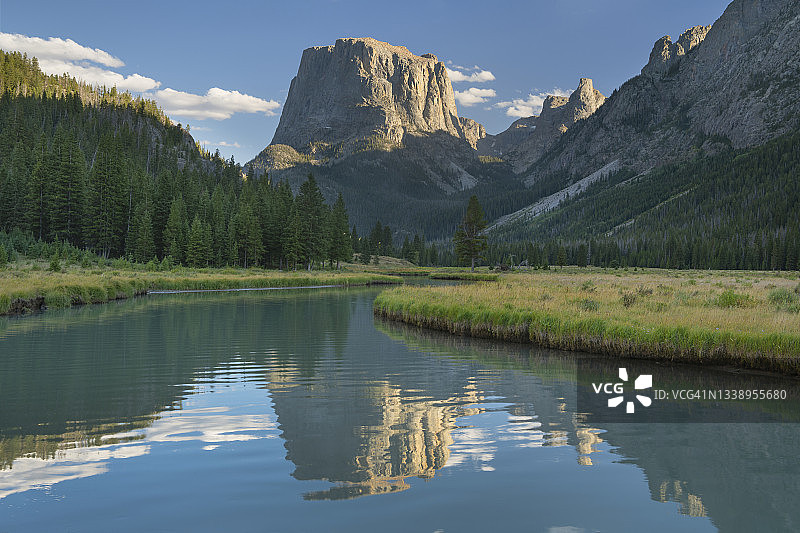 怀俄明州风河山脉方顶山图片素材