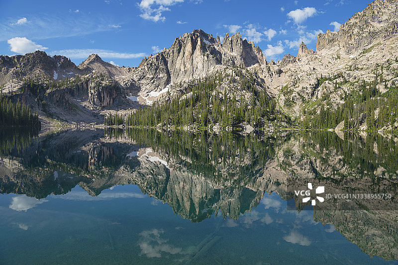 巴伦湖蒙特维瑞塔峰锯齿山图片素材
