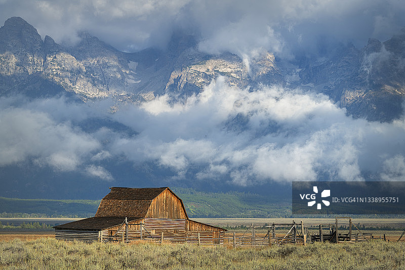 大提顿国家公园的莫尔顿谷仓图片素材