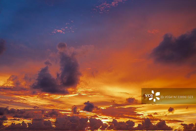 日落后的壮丽天空图片素材