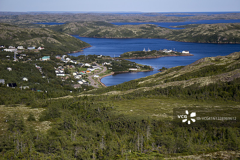 魁北克老堡湾奶奶山步道风光图片素材