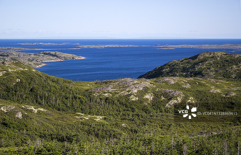 魁北克老堡湾奶奶山步道风光图片素材