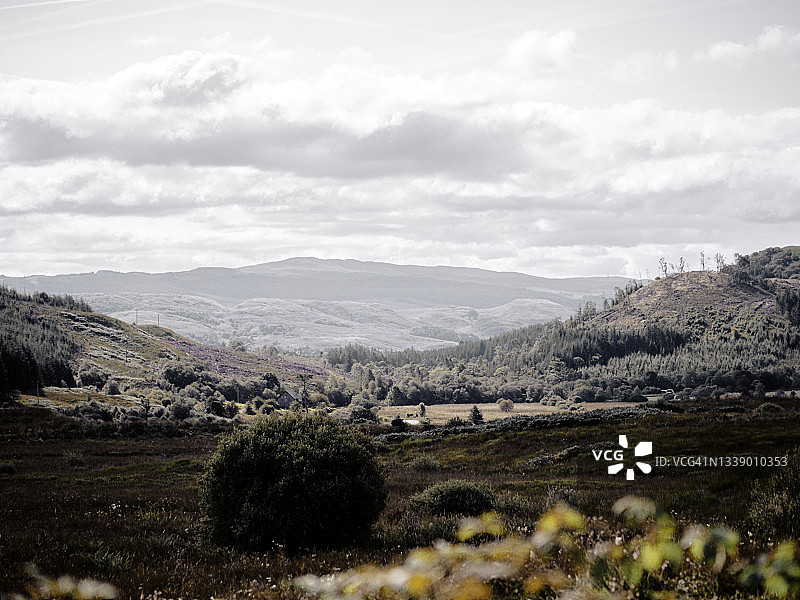 苏格兰高地峡谷和荒原图片素材