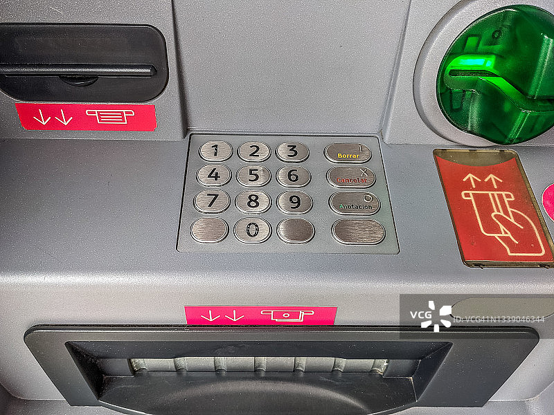 ATM机特写图片素材