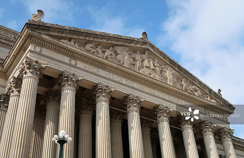 美国国家档案馆大楼 - 华盛顿特区图片素材