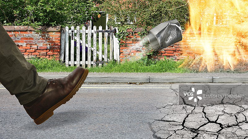 气候变化否认概念图图片素材