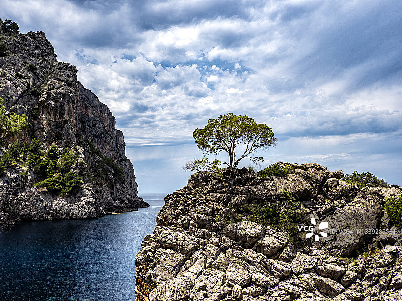 马略卡岛海岸山景图片素材