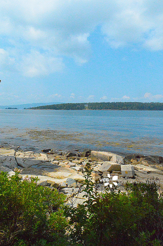 缅因州阿卡迪亚国家公园的斯库迪克半岛图片素材