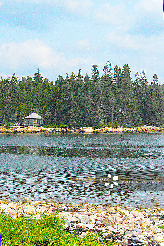 缅因州阿卡迪亚国家公园的斯库迪克半岛图片素材