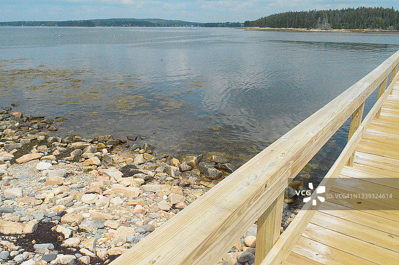 缅因州阿卡迪亚国家公园的斯库迪克半岛图片素材