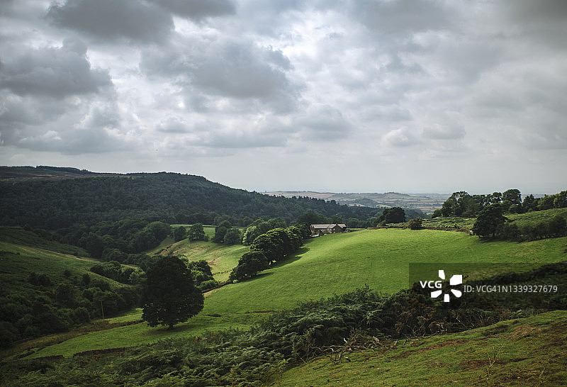 北约克郡沼泽地的上午阳光图片素材