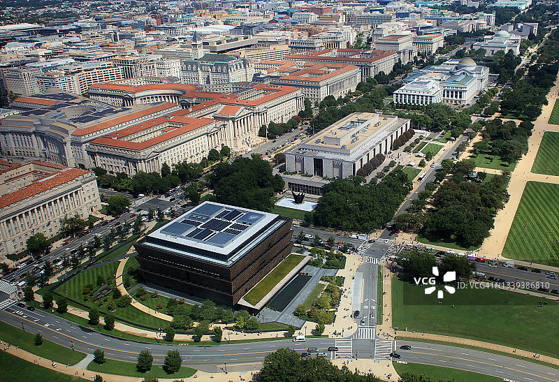 美国华盛顿特区国家广场和宪法大道鸟瞰图图片素材