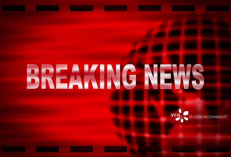 红色背景上的全球新闻快讯图片素材