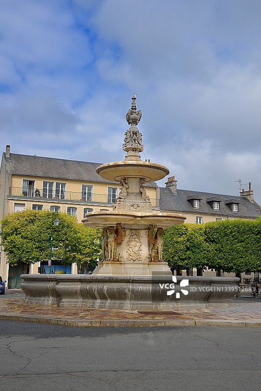 巴约，圣帕特里斯喷泉图片素材