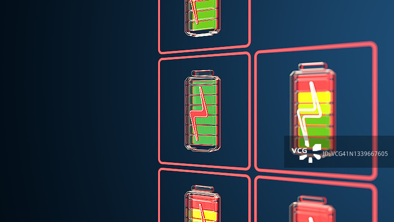 抽象电池供应数字概念图片素材