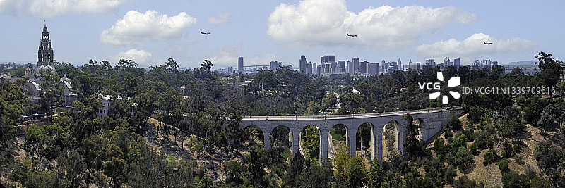 巴尔博亚公园与桥图片素材