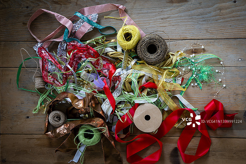 奢华丝带与彩色线图片素材