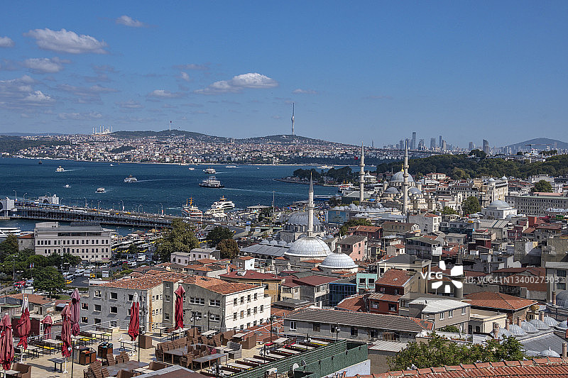 从苏莱曼尼耶清真寺眺望伊斯坦布尔图片素材