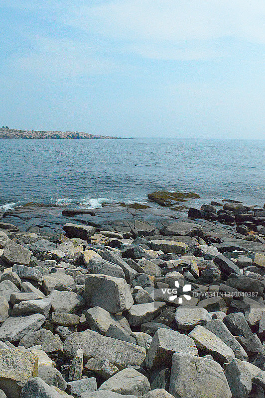 缅因州阿卡迪亚国家公园的斯库迪克半岛图片素材