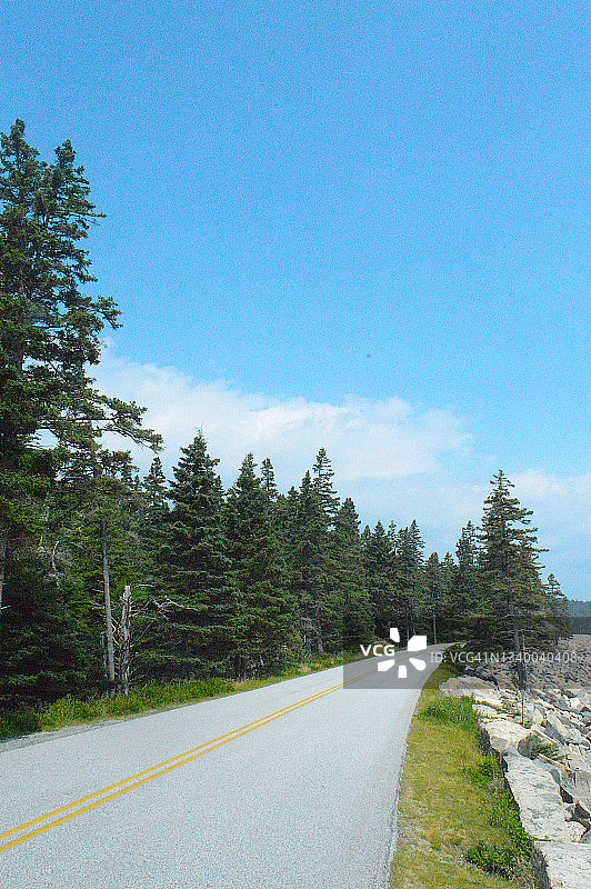 缅因州阿卡迪亚国家公园的斯库迪克半岛图片素材