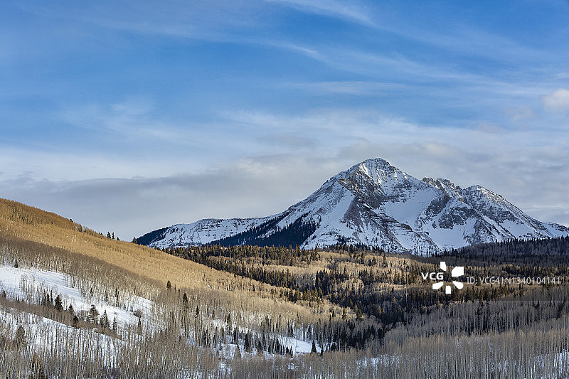 特柳赖德附近的阳光山脉图片素材