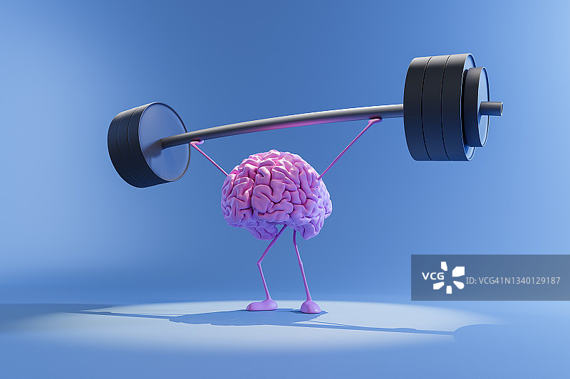 人脑举重：心理健康图片素材