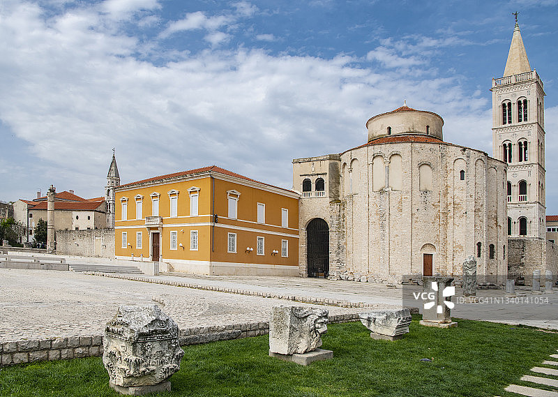 克罗地亚扎达尔市的罗马遗址图片素材