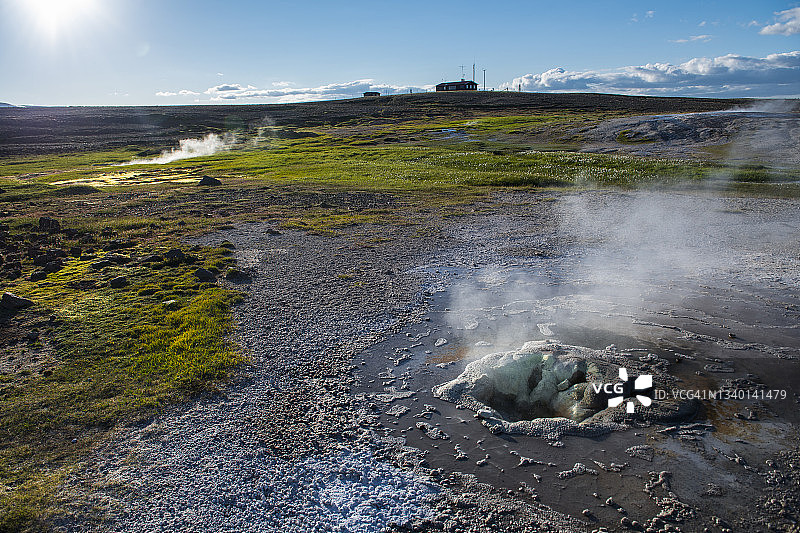 冰岛中部Hveravellir地热温泉图片素材