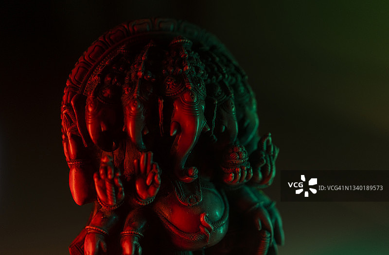 印度教成功之神伽内什雕像特写图片素材
