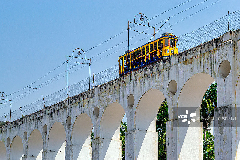巴西里约热内卢圣特雷莎电车图片素材