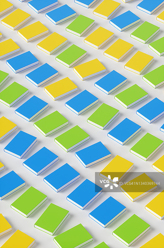 白色背景上的波普艺术彩色书籍图片素材