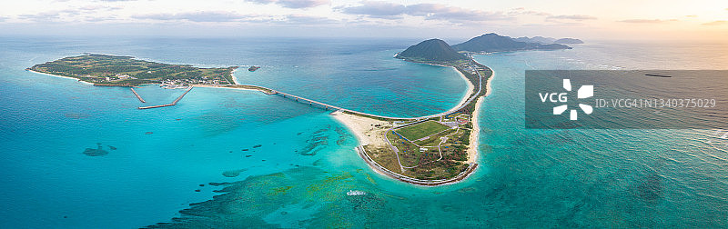 冲绳伊平屋岛天堂航拍图片素材