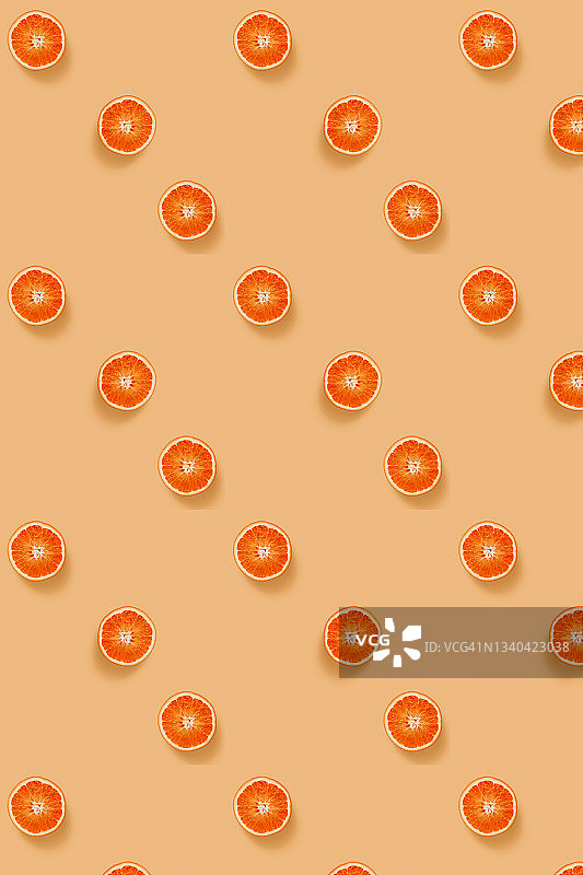 橙色切片无缝图案图片素材