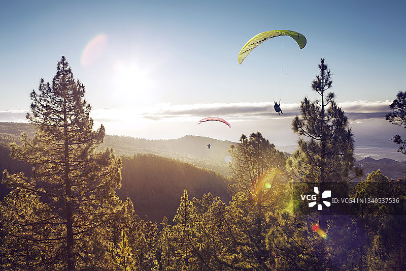 滑翔伞图片素材