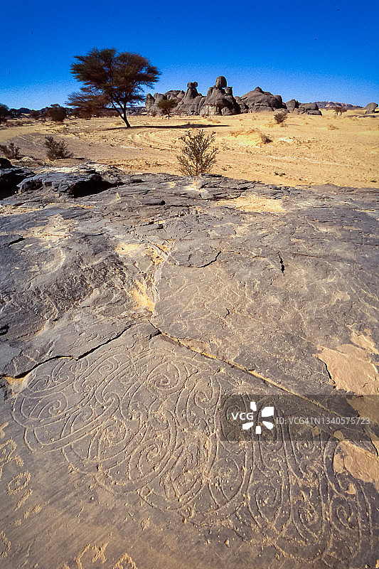 塔曼拉塞特,塔西利阿杰尔国家公园,阿尔及利亚,撒哈拉,非洲图片素材