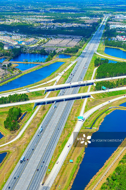 95号州际公路航拍图片素材