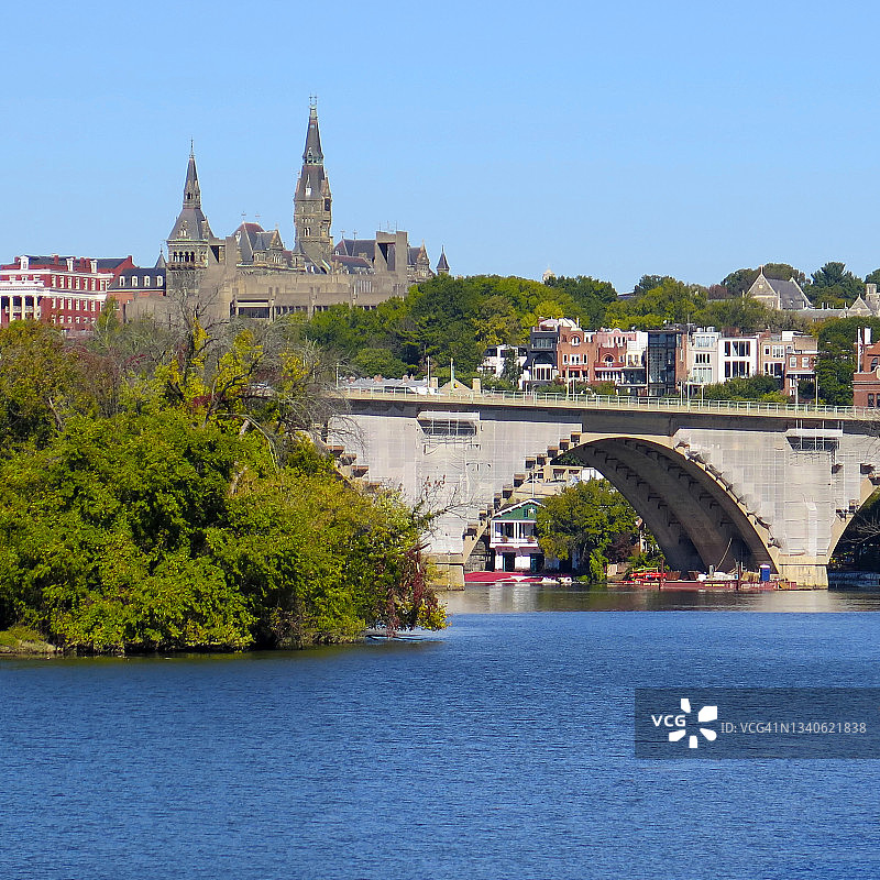 华盛顿特区乔治城天际线图片素材